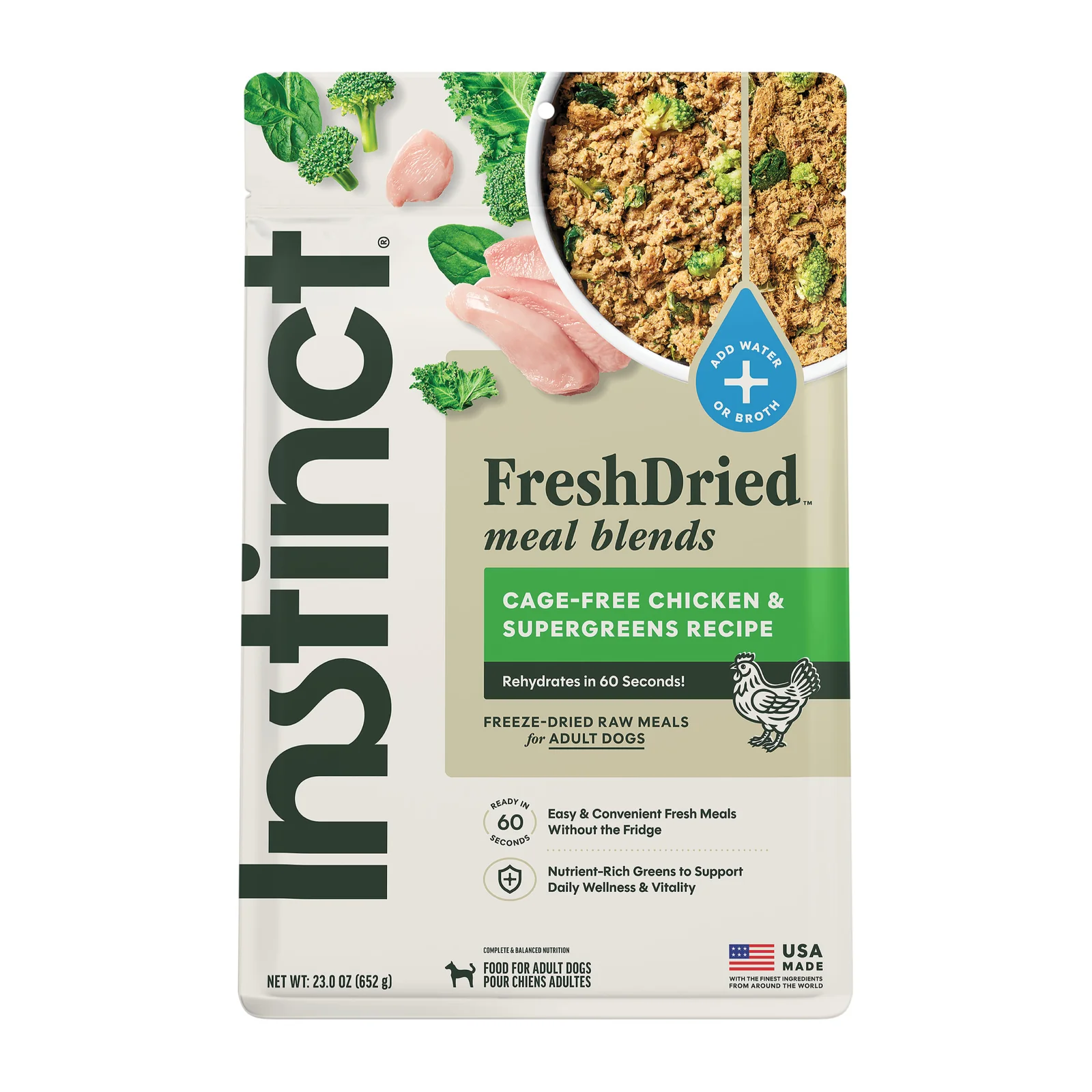 Fresh Dried Meal Blends Cage Free Chicken and Supergreens Recipe 23 oz
